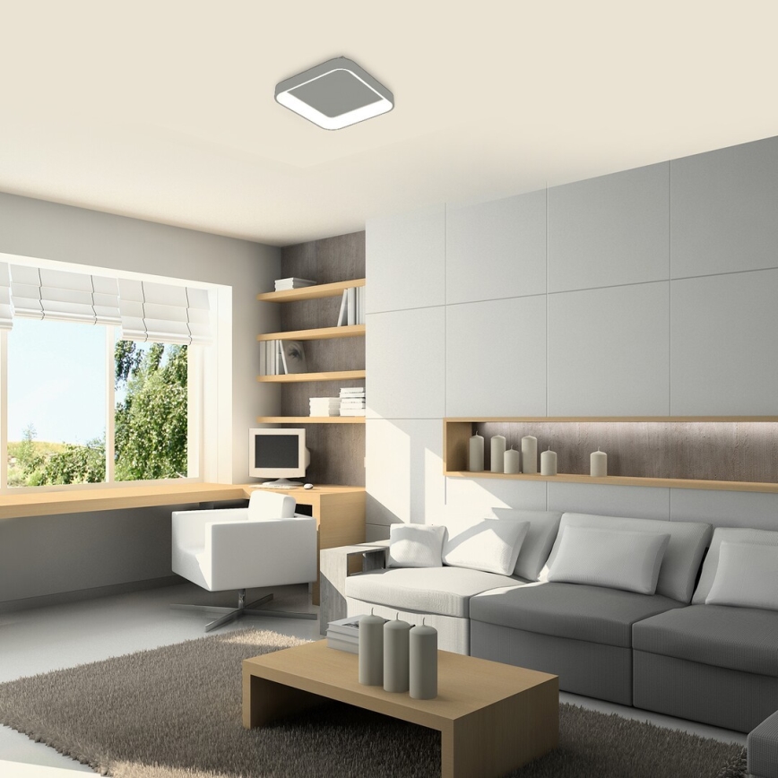 Rabalux - LED Regulowane oświetlenie sufitowe LED/28W/230V kwadratowe 3000-6000K 45x45 cm + pilot zdalnego sterowania