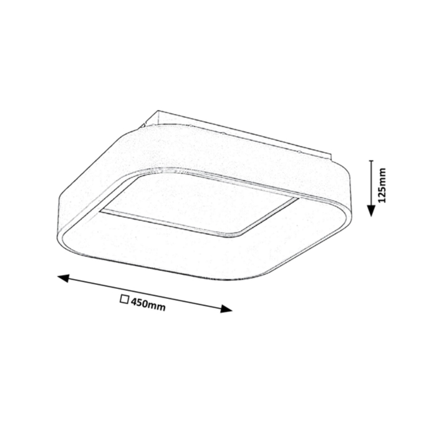 Rabalux - LED Regulowane oświetlenie sufitowe LED/28W/230V kwadratowe 3000-6000K 45x45 cm + pilot zdalnego sterowania
