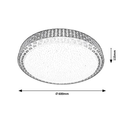 Rabalux - LED RGB regulowane oświetlenie sufitowe LED/40W/230V 3000-6000K + pilot do zdalnego sterowania