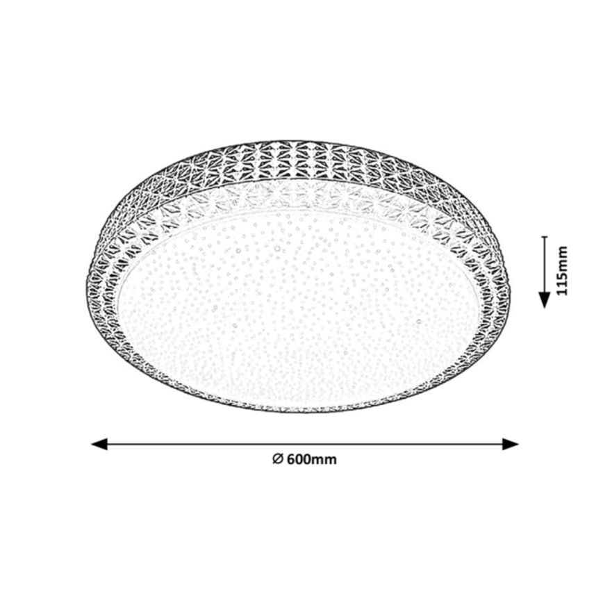 Rabalux - LED RGB regulowane oświetlenie sufitowe LED/40W/230V 3000-6000K + pilot do zdalnego sterowania