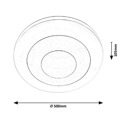Rabalux - LED RGB Plafon ściemnialny LED/40W/230V 3000-6000K + zdalne sterowanie