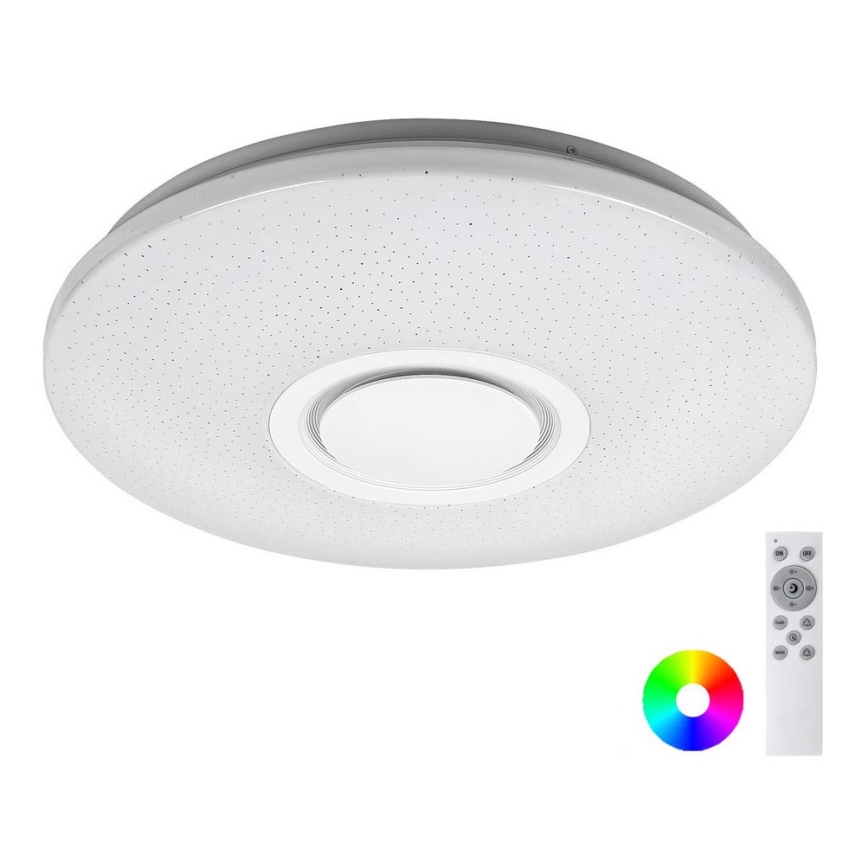 Rabalux - LED RGB Ściemnialna lampa sufitowa z głośnikiem LED/24W/230V Wi-Fi Tuya + zdalne sterowanie Ø 40 cm