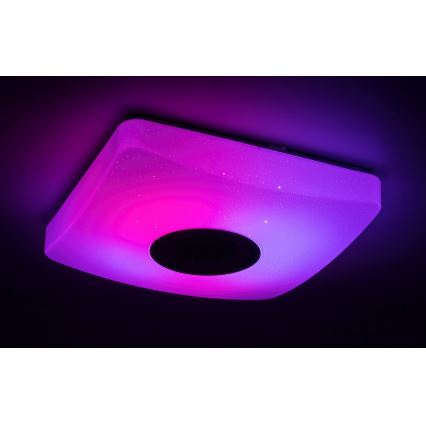 Rabalux - LED RGB Ściemniana lampa sufitowa z głośnikiem LED/18W/230V + pilot