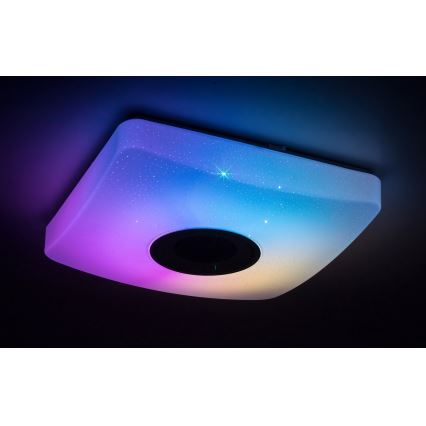 Rabalux - LED RGB Ściemniana lampa sufitowa z głośnikiem LED/18W/230V + pilot