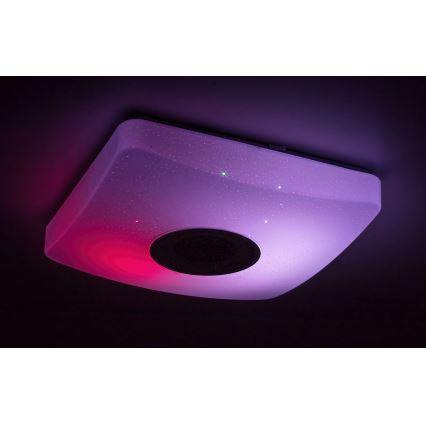 Rabalux - LED RGB Ściemniana lampa sufitowa z głośnikiem LED/18W/230V + pilot