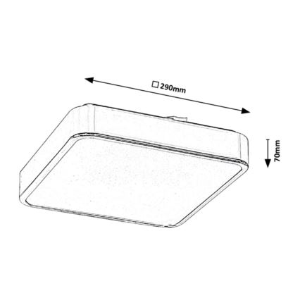 Rabalux - LED RGB Ściemniany plafon do łazienki LED/22W/230V IP44 + pilot 3000-6000K