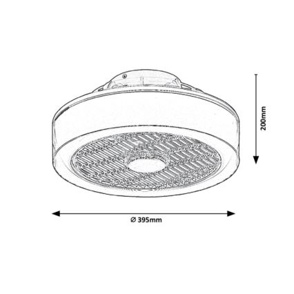 Rabalux - LED Ściemniana lampa sufitowa z wentylatorem LED/30W/230V + pilot 3000-6000K