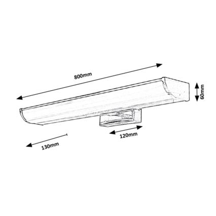 Rabalux - LED Ściemniany kinkiet łazienkowy  LED/13,5W/230V IP44