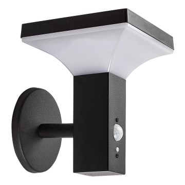 Rabalux - LED Solarna lampa ścienna z czujnikiem LED/4W/230V IP44 czarna 2200 mAh