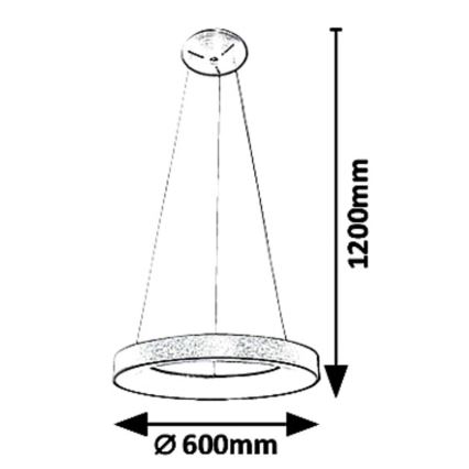 Rabalux - LED Żyrandol na lince CARMELLA LED/50W/230V