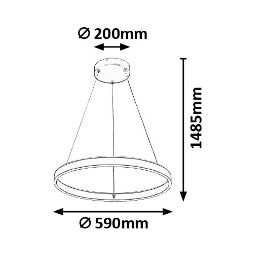 Rabalux - LED Żyrandol ściemnialny na lince LED/36W/230V + pilot