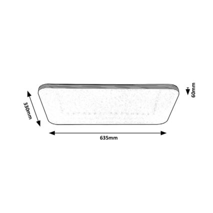 Rabalux - Lampa sufitowa LED/36W/230V 33x63,5 cm