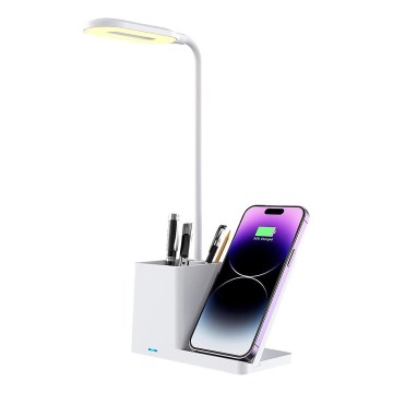 Rabalux - Ściemnialna lampa stołowa LED z ładowaniem bezprzewodowym QI LED/4W/5V 3000/4000/6500K biała