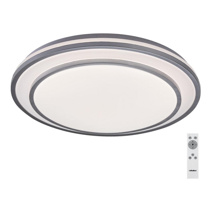 Rabalux - ściemnialna lampa sufitowa LED/40W/230V 3000-6500K srebrna, śr. 49 cm + pilot zdalnego sterowania
