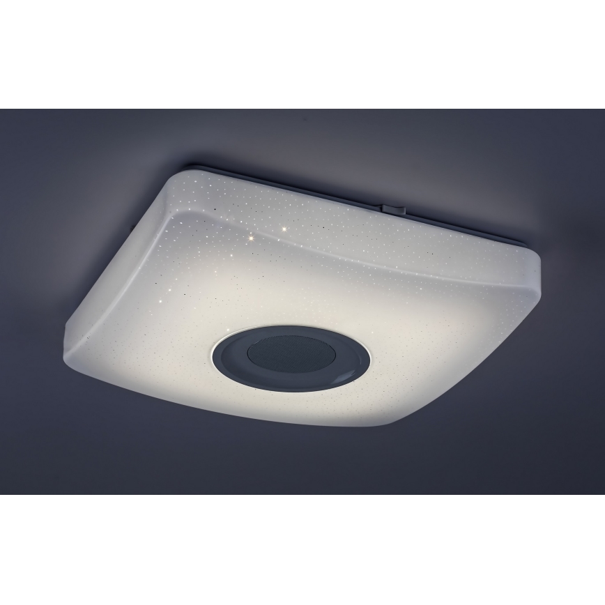 Rabalux - LED RGB ściemnialna lampa sufitowa z głośnikiem, LED/18W/230V 3000-6000K Bluetooth + pilot 36,5x36,5 cm