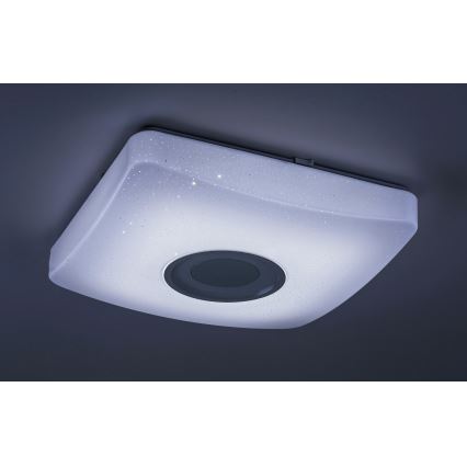 Rabalux - LED RGB ściemnialna lampa sufitowa z głośnikiem, LED/18W/230V 3000-6000K Bluetooth + pilot 36,5x36,5 cm