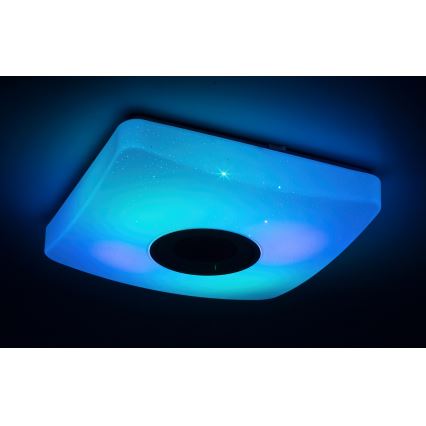 Rabalux - LED RGB ściemnialna lampa sufitowa z głośnikiem, LED/18W/230V 3000-6000K Bluetooth + pilot 36,5x36,5 cm