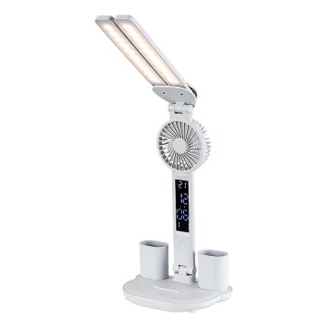Rabalux - ściemniana lampka biurkowa LED z wentylatorem i wyświetlaczem LED/7W/5V 3000/4000/6500K