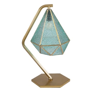Rabalux - Tiffany witrażowa lampa stołowa 1xE14/40W/230V złoty/niebieski