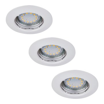 Rabalux - Zestaw 3 wpuszczanych opraw sufitowych LED 1xGU10/3W/230V IP40