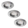Rabalux - ZESTAW 3x LED opraw wpuszczanych do łazienki 1x GU10/3W/230V IP44