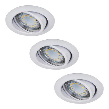 Rabalux - Zestaw 3x LED opraw wpuszczanych sufitowych 1xGU10/3W/230V IP40