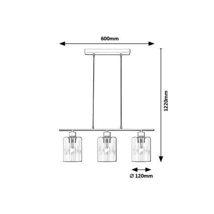 Rabalux - Żyrandol na lince 3xE27/40W/230V