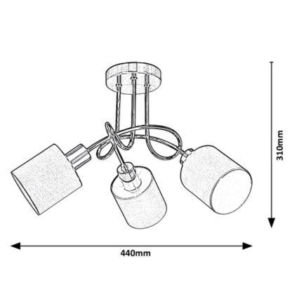 Rabalux - Żyrandol natynkowy 3xE14/25W/230V