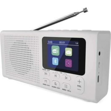 Radio DAB DAB+ FM 3W/5V/4xAA biały