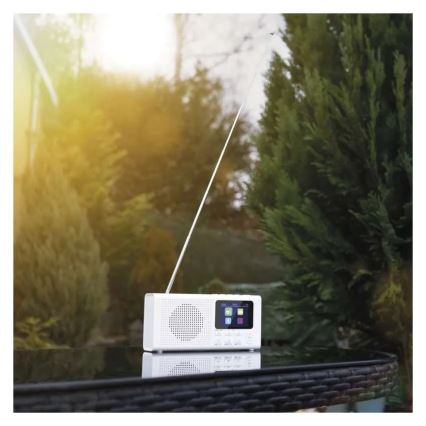 Radio DAB DAB+ FM 3W/5V/4xAA biały