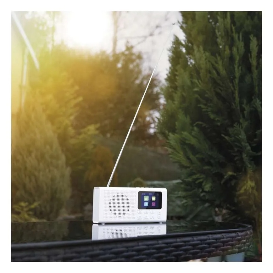 Radio DAB DAB+ FM 3W/5V/4xAA biały