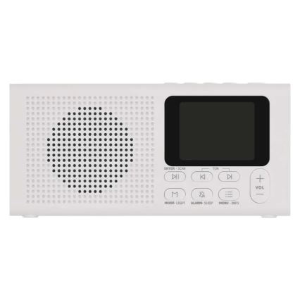 Radio DAB DAB+ FM 3W/5V/4xAA biały