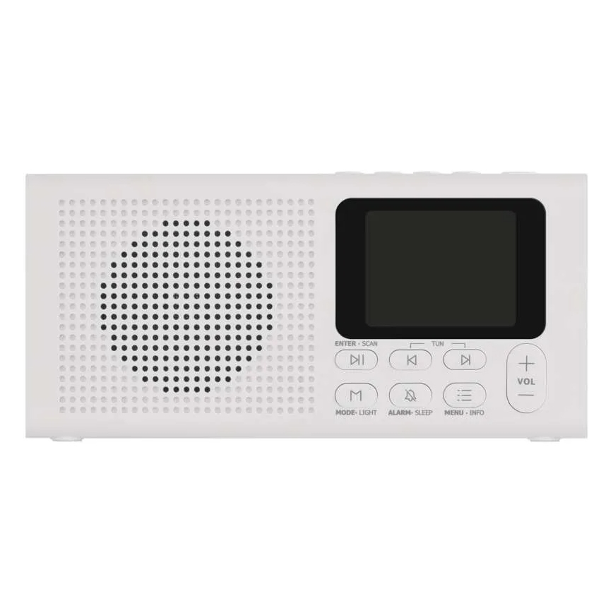 Radio DAB DAB+ FM 3W/5V/4xAA biały