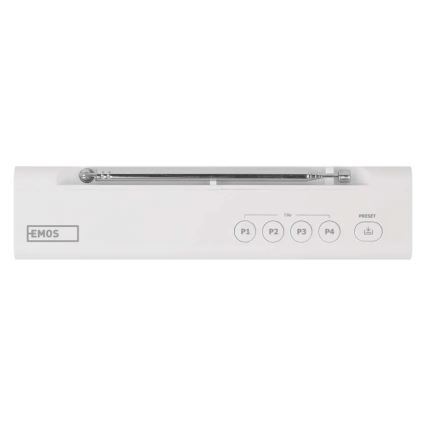 Radio DAB DAB+ FM 3W/5V/4xAA biały