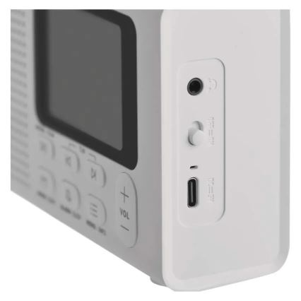 Radio DAB DAB+ FM 3W/5V/4xAA biały