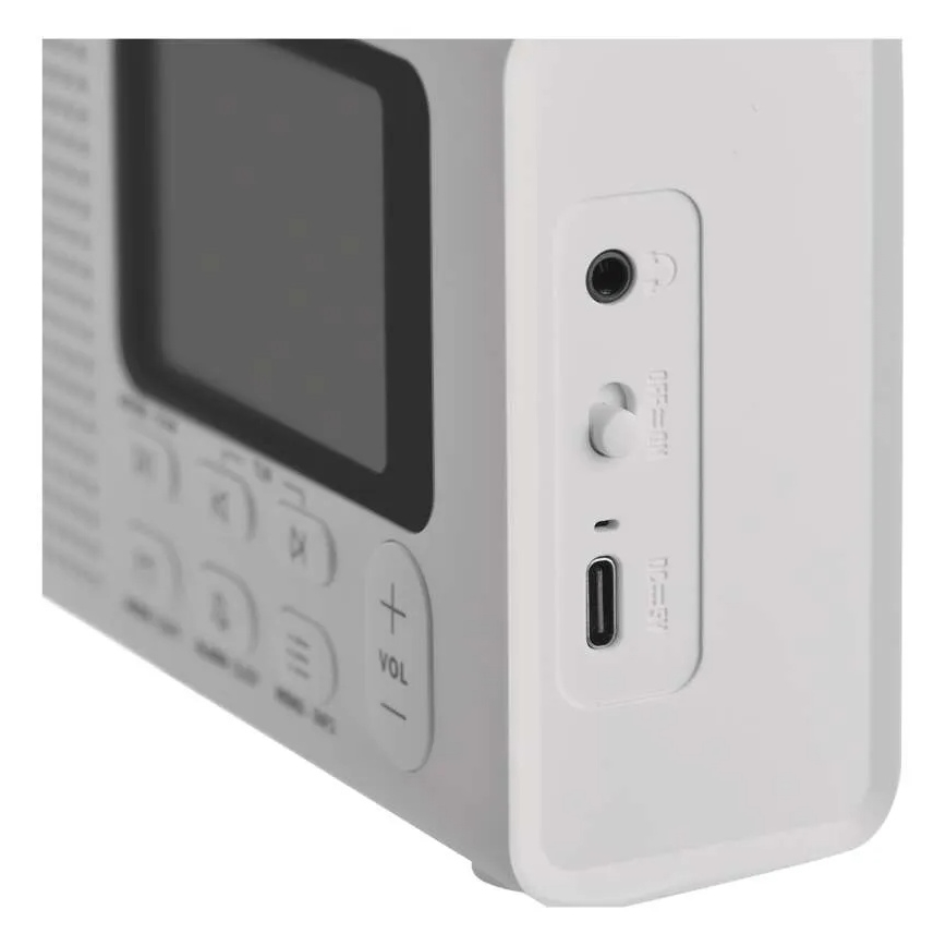 Radio DAB DAB+ FM 3W/5V/4xAA biały