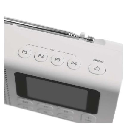 Radio DAB DAB+ FM 3W/5V/4xAA biały