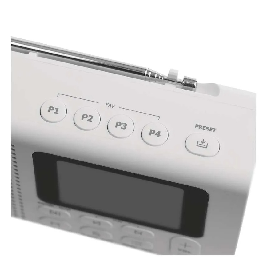Radio DAB DAB+ FM 3W/5V/4xAA biały