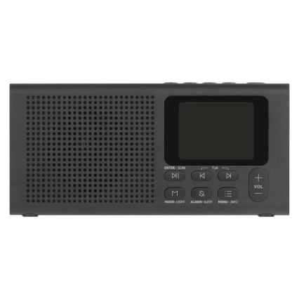 Radio DAB DAB+ FM 3W/5V/4xAA czarne