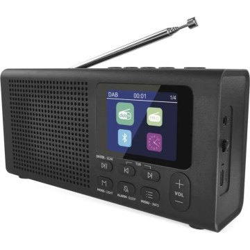 Radio DAB DAB+ FM 3W/5V/4xAA czarny