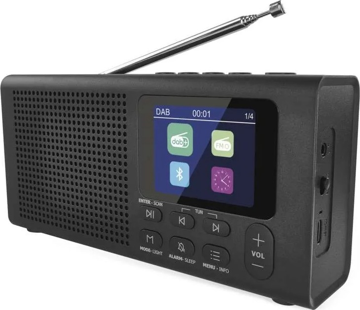 Radio DAB DAB+ FM 3W/5V/4xAA czarny