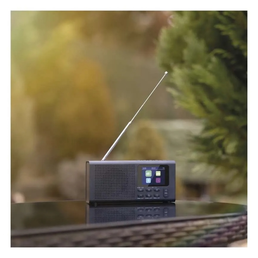 Radio DAB DAB+ FM 3W/5V/4xAA czarny