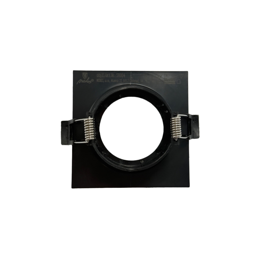 Ramka do oprawy sufitowej wpuszczanej GU10 8,6x8,6 cm czarna