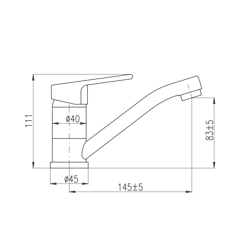 RAV Slezák CO115.0 - Bateria umywalkowa COLORADO 11,1 cm, chrom błyszczący