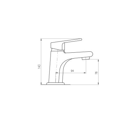 RAV Slezák CO126.0 - Bateria umywalkowa COLORADO 14,3 cm błyszczący chrom