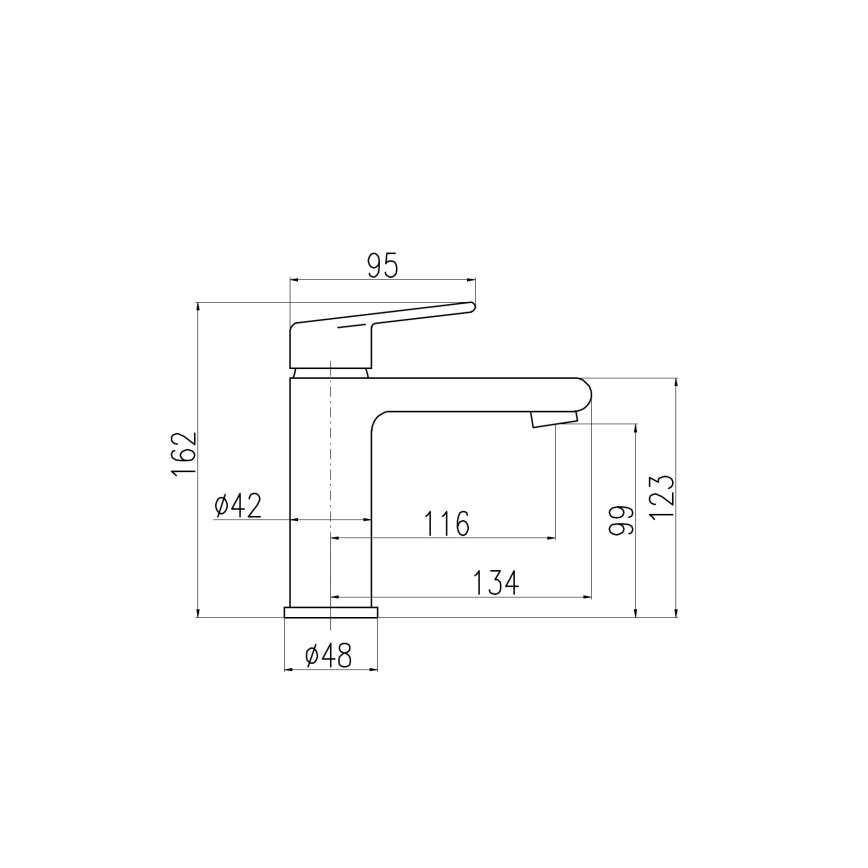 RAV Slezák CO128.0 - Bateria umywalkowa COLORADO 16,2 cm, chrom błyszczący