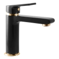 RAV Slezák CO128.0CMATZ - Bateria umywalkowa COLORADO 16,2 cm czarna/złota