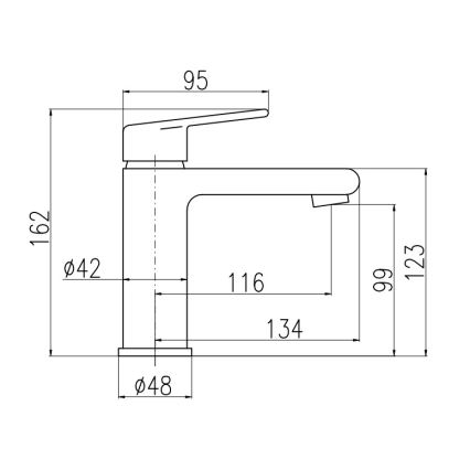 RAV Slezák CO128.0CMATZ - Bateria umywalkowa COLORADO 16,2 cm czarna/złota