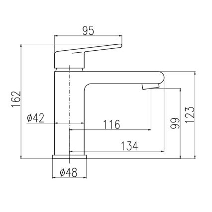 RAV Slezák CO128.0Z - Bateria umywalkowa COLORADO 16,2 cm, błyszczące złoto