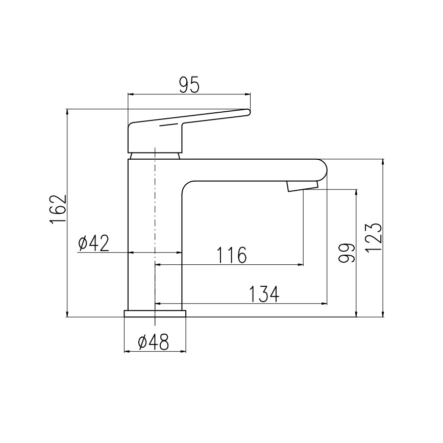 RAV Slezák CO128.0Z - Bateria umywalkowa COLORADO 16,2 cm, błyszczące złoto
